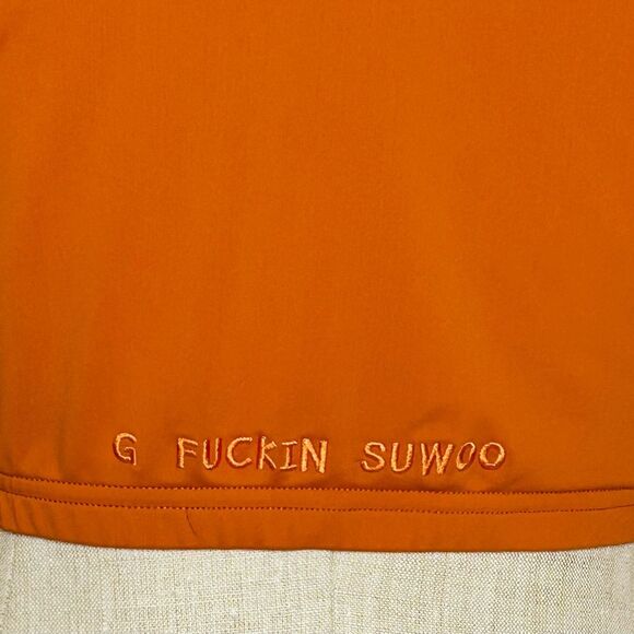 So Real GSUWOO GFS Long Sleeve Orange Ribbed Crop Top size Large - Picture 7 of 11